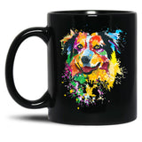 Australian Shepherd Gift For Aussie Mom Australian Shepherd Black Coffee Mug, Gift Coffee Mug