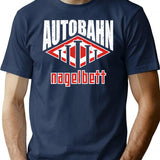 Autobahn - Nagelbett T-Shirt - Retro Graphic Tee for Men & Women - Navy
