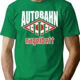 Autobahn - Nagelbett T-Shirt - Retro Graphic Tee for Men & Women - Green