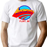 Autoworld T-Shirt - Retro Graphic Tee for Men & Women - White