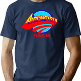 Autoworld T-Shirt - Retro Graphic Tee for Men & Women - Navy