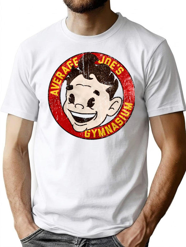 Average Joe's Gymnasium Funny T-Shirt - Sarcastic Humor Graphic Tee - White