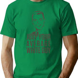 Average White Guy T-Shirt - Retro Graphic Tee for Men & Women - Green