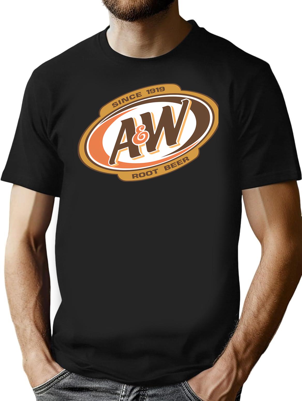 Aw - Logo T-Shirt - Retro Graphic Tee for Men & Women - Black