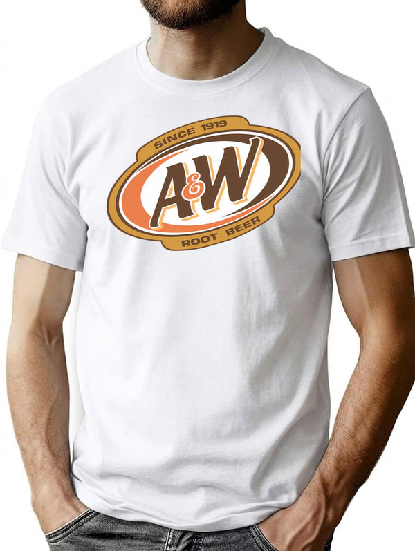 Aw - Logo T-Shirt - Retro Graphic Tee for Men & Women - White