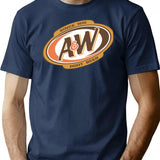 Aw - Logo T-Shirt - Retro Graphic Tee for Men & Women - Navy