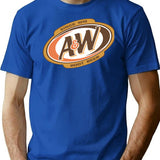 Aw - Logo T-Shirt - Retro Graphic Tee for Men & Women - Blue