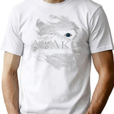 Awake T-Shirt - Retro Graphic Tee for Men & Women - White