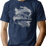 Awake T-Shirt - Retro Graphic Tee for Men & Women - Navy