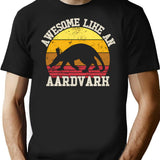 Awesome Aardvark Costume Funny Vintage Anteater Animal T-Shirt - Black