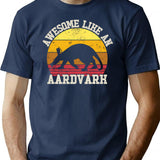 Awesome Aardvark Costume Funny Vintage Anteater Animal T-Shirt - Navy