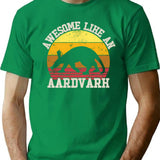 Awesome Aardvark Costume Funny Vintage Anteater Animal T-Shirt - Green
