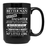 Awesome Daughter Black Coffee Mug - Black
