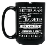 Awesome Daughter Black Coffee Mug