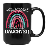 Awesome Like My Daughter (80) Black Coffee Mug - Black
