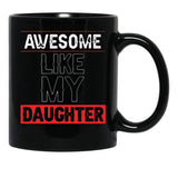 Awesome Like My Granddaughtersfunny Mug Men_Fathers Day Giftfather Father'S Daynavy Blue Black2022 Black Coffee Mug - Black