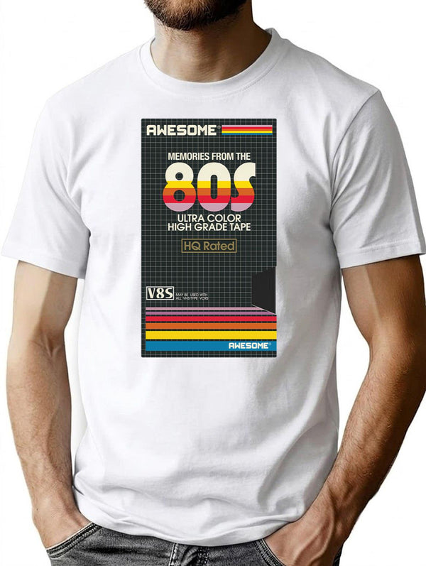 Awesome Memories T-Shirt - Retro Graphic Tee for Men & Women - White