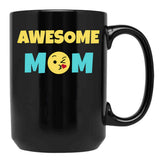 Awesome Mom Gift Black Coffee Mug, Gift Coffee Mug - Black