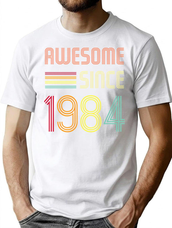 Awesome Since 1984 38 Years Old Birthday Retro T-shirt - White