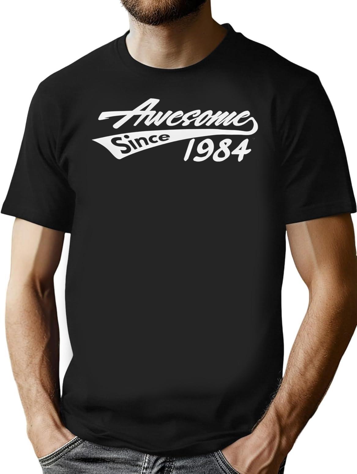 Awesome Since 1984 Cool 41st Birthday Gift Funny Vintage 41 Year Old Bday Gifts Boy Girl T-Shirt - Black