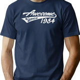 Awesome Since 1984 Cool 41st Birthday Gift Funny Vintage 41 Year Old Bday Gifts Boy Girl T-Shirt - Navy