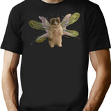 Baby Fairy Kitten T-Shirt - Retro Graphic Tee for Men & Women - Black
