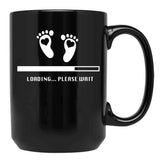 Baby Loading Please Wait. Funny Pregnancy Gift Black Coffee Mug, Gift Coffee Mug - Black