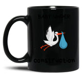 Baby Under Construction Black Coffee Mug, Gift Coffee Mug