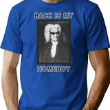 Bach Is My Homeboy T-Shirt - Retro Graphic Tee for Men & Women - Blue