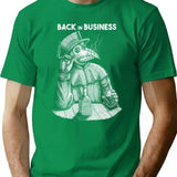 Back In Business Plague Doctor T-Shirt - Retro Graphic Tee for Men & Women - Green