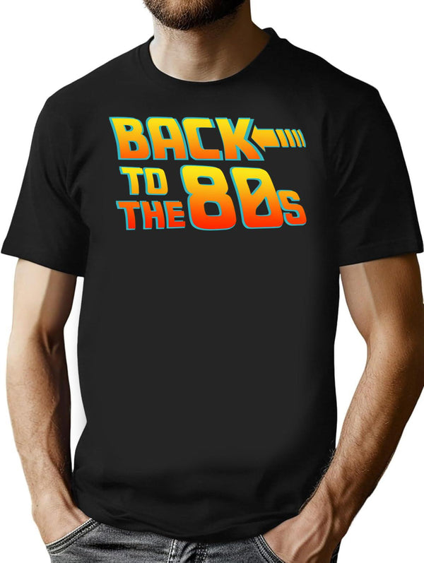 Back To The 80s - Costume Fancy Dress Party Idea Halloween T-Shirt - Black