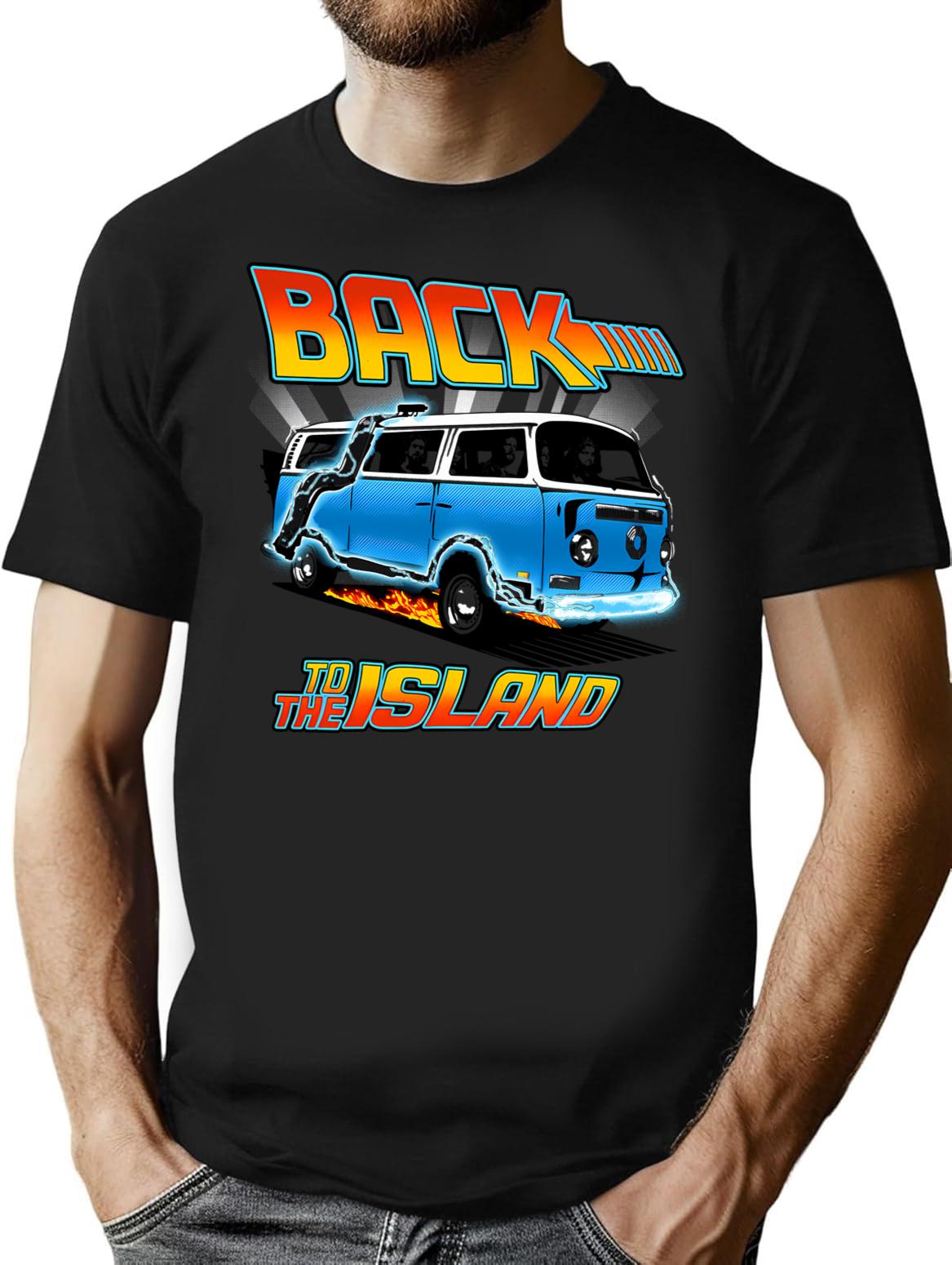 Back To The Island Spoof T-Shirt - Retro Graphic Tee for Men & Women - Black