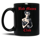 Bad Moms Club Woman With Sunglasses Funny Mothers Day Black Coffee Mug, Gift Coffee Mug