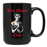 Bad Moms Club Woman With Sunglasses Funny Mothers Day Black Coffee Mug, Gift Coffee Mug - Black
