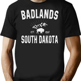 Badlands South Dakota T-Shirt - Retro Graphic Tee for Men & Women - Black