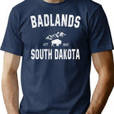 Badlands South Dakota T-Shirt - Retro Graphic Tee for Men & Women - Navy