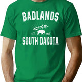 Badlands South Dakota T-Shirt - Retro Graphic Tee for Men & Women - Green