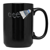 Badminton Player Black Coffee Mug, Gift Coffee Mug - Black