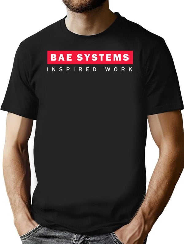 Bae Systems British Logo Classic T-Shirt - Retro Graphic Tee for Men & Women - Black