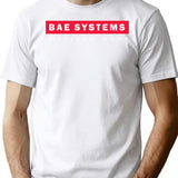 Bae Systems British Logo Classic T-Shirt - Retro Graphic Tee for Men & Women - White