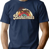 Bahamas Honeymoon Trip T-Shirt - Retro Graphic Tee for Men & Women - Navy