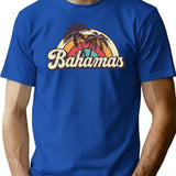 Bahamas Honeymoon Trip T-Shirt - Retro Graphic Tee for Men & Women - Blue