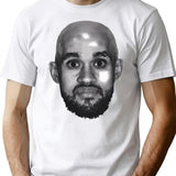 Bald Derrick White Funny Vintage Face T-Shirt - White