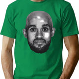 Bald Derrick White Funny Vintage Face T-Shirt - Green