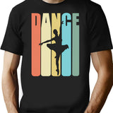 Ballet Dancing Dance T-Shirt - Retro Graphic Tee for Men & Women - Black