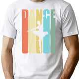 Ballet Dancing Dance T-Shirt - Retro Graphic Tee for Men & Women - White