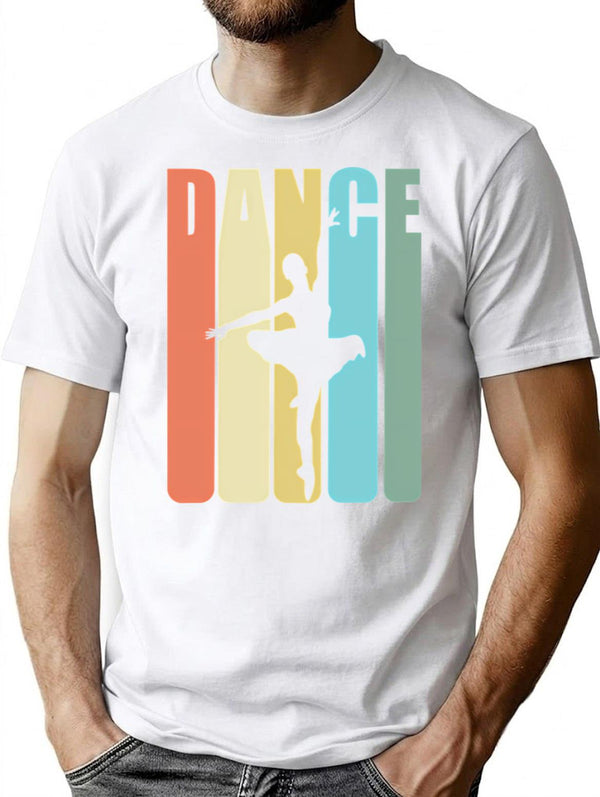 Ballet Dancing Dance T-Shirt - Retro Graphic Tee for Men & Women - White
