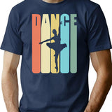 Ballet Dancing Dance T-Shirt - Retro Graphic Tee for Men & Women - Navy