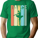 Ballet Dancing Dance T-Shirt - Retro Graphic Tee for Men & Women - Green