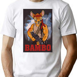 Bambo T-Shirt - Retro Graphic Tee for Men & Women - White